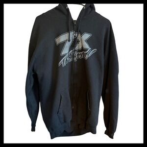 Busch Gardens Williamsburg 7X The Speed Roller Coaster Graphic Zip Up Hoodie XL